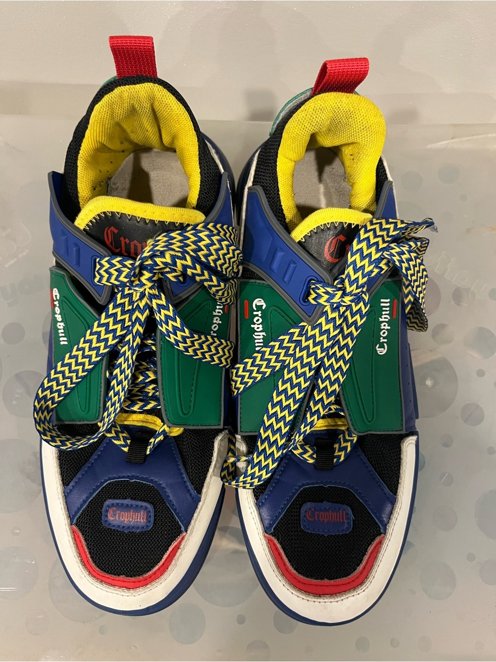Cropbull Chunky Sneakers Men Size EU 43 Multicolor Platform Lace-Up Shoes